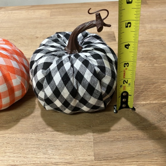 2 set fall a orange and black&white pumpkins buffalo chic style - Picture 5 of 9